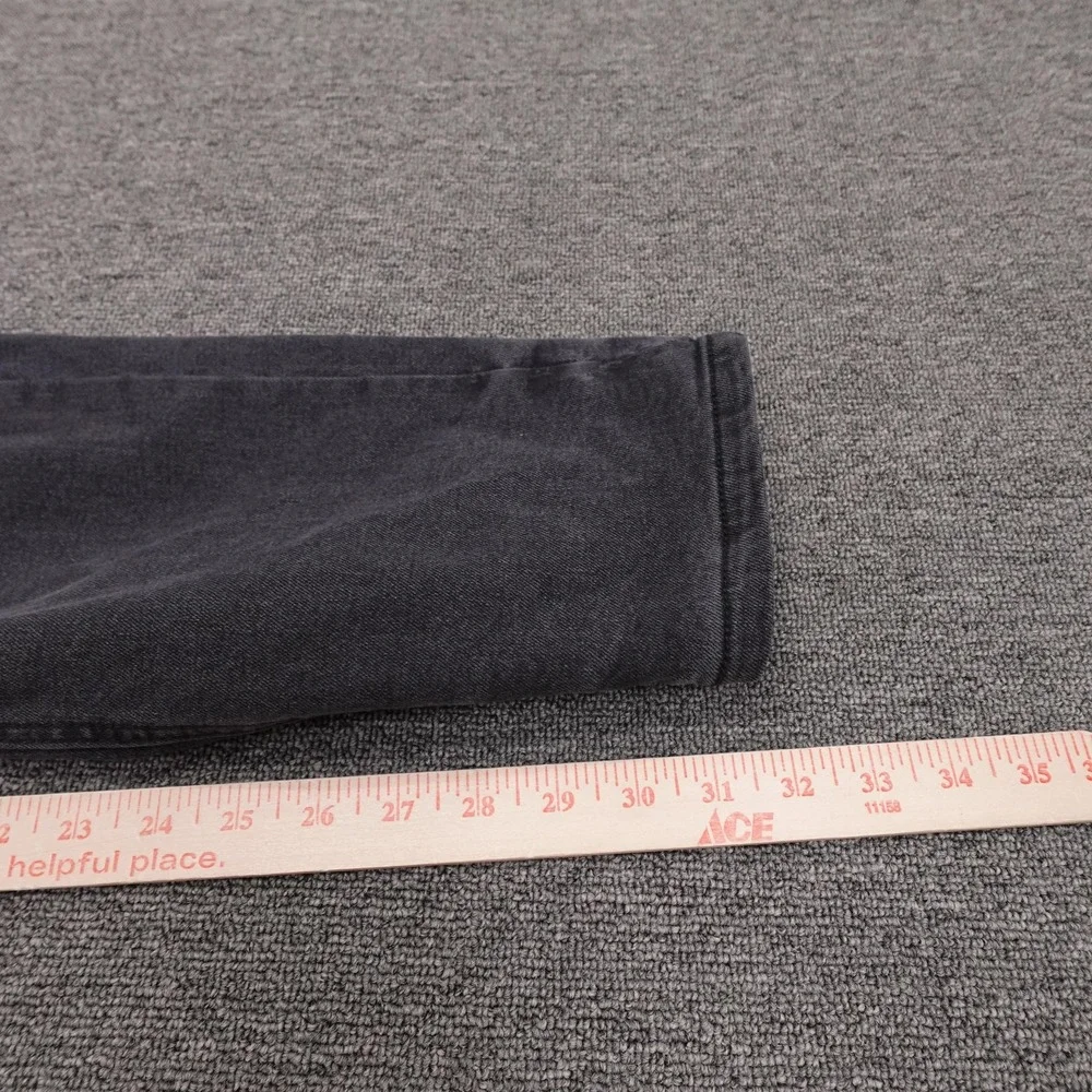 Rebel Vengeance Jeans Mens 30x32 Gray Charcoal Wash Straight Skull Denim Pants
